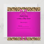 Baby Shower Baby Cute Girl Leopard Hot Pink Shoe C Invitation Zazzle
