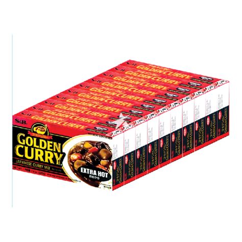 Buy S B Golden Curry Sauce Mix Extra Hot Servings G Pack Of Japanese Supermarket