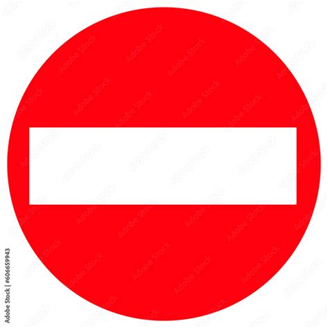 No entry sign in red circle png Stock Illustration | Adobe Stock