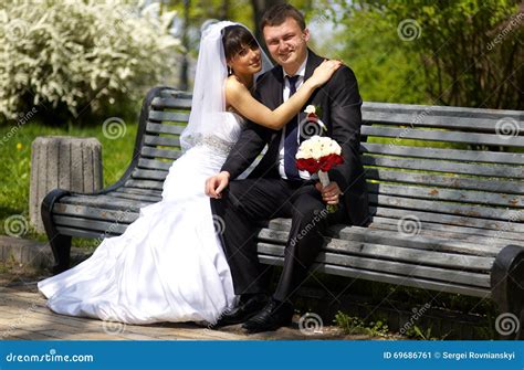 Newly Wedded Couple Stock Image Image Of Dress Beauty 69686761