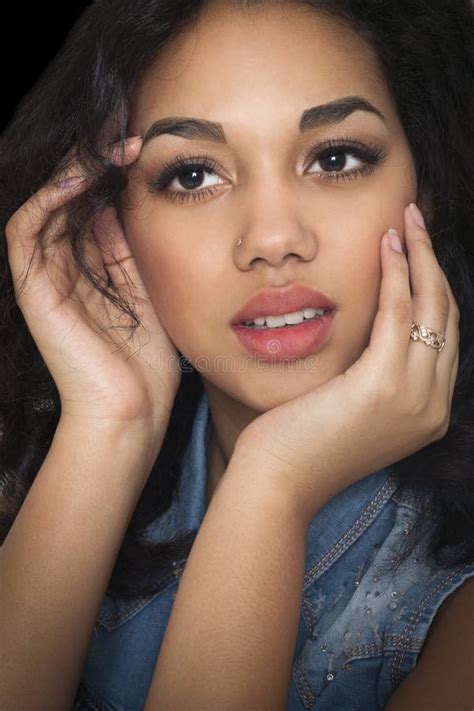 Portrait Of A Beautiful Mulatto Stock Photo Image Of Female Naked
