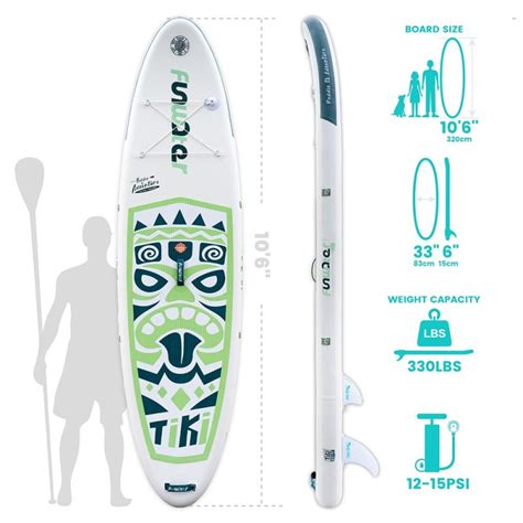 Funwater Nueva Tabla De Remo Inflable Tiki