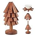 Amazon Fzaqwen Wooden Trivets For Hot Dishes Walnut Tree Shape Table Insulation Mat Set