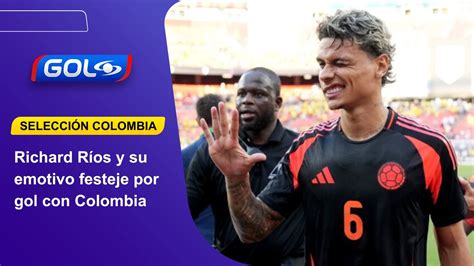 Richard Ríos emocionado por su primer gol con Selección Colombia