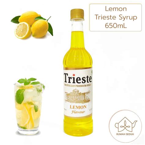 Jual 650 ML Sirup Lemon Merk Trieste Sirop Limun Lemon Syrup