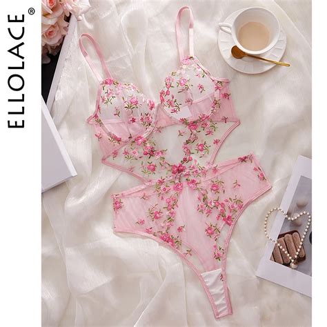 Ellolace Fairy Lingerie Body Erotic Fancy Underwear Women Uncensored Lace Floral Embroidery
