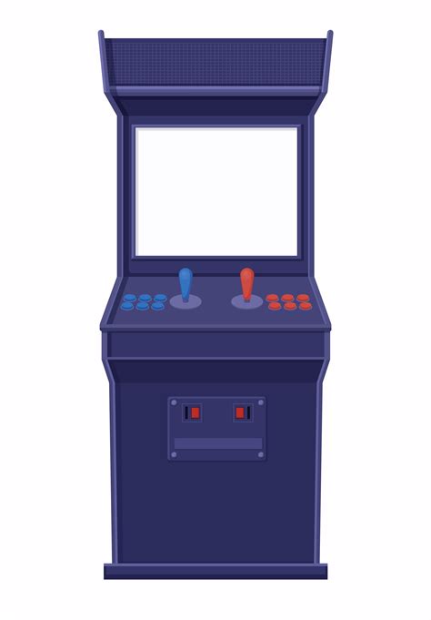 retro blue arcade machine  blank screen  vector art  vecteezy