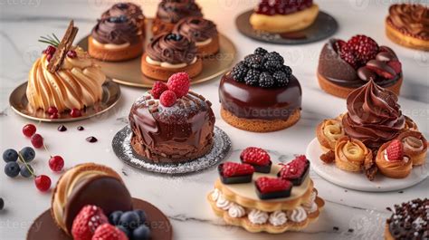 AI generated Indulge in a delicious pastry selection, celebrating