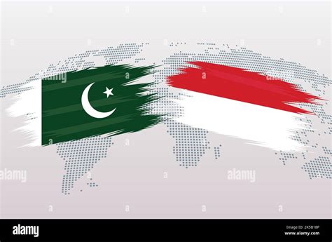 pakistan  indonesia flags islamic republic  pakistan  indonesian
