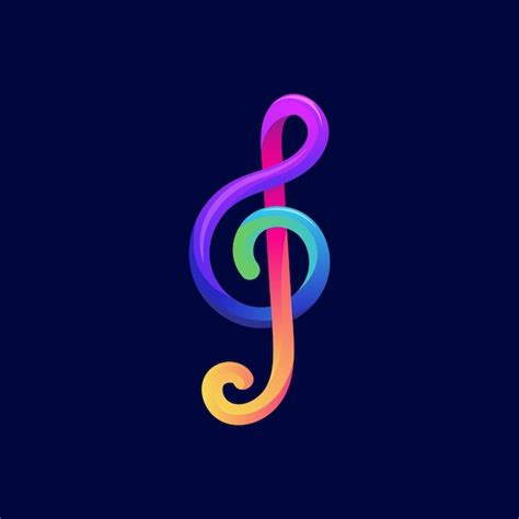 Premium Vector | Colorful music note symbol logo design vector