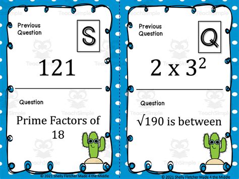 Math Scavenger Hunt Squares Square Roots By Teach Simple