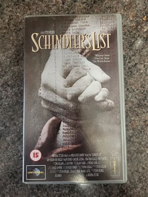 Schindler S List Steven Spielberg Vhs Video Universal Uk