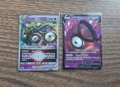 Unown Vstar Ultra Rare Silver Tempest Pokemon Cards Hobbies Toys