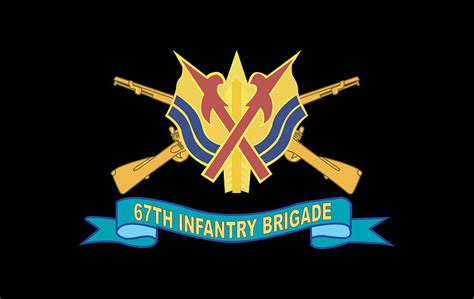 Army 67th Infantry Brigade W Br DUI Ribbon X 300 Digital Art By