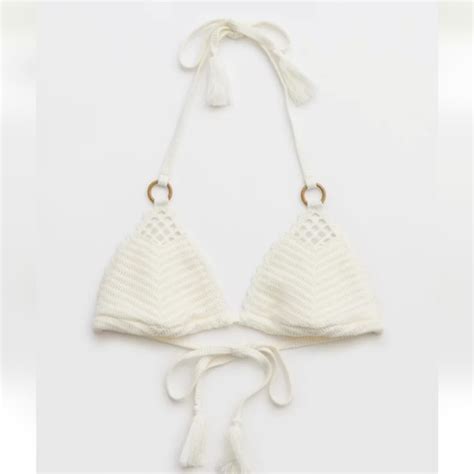 Aerie Swim Nwt Aerie Crochet String Triangle Bikini Top Poshmark