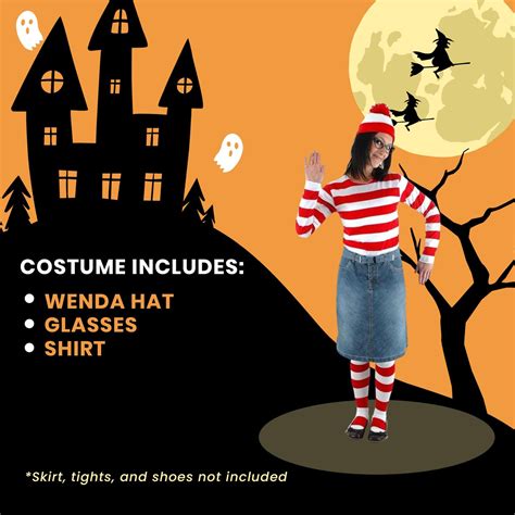Where's Waldo Wenda Costume Kit Adult | Free Shipping