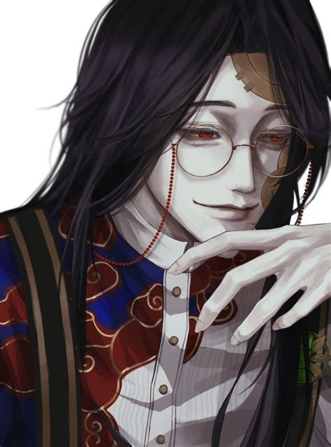 An Anime Character With Long Black Hair And Glasses