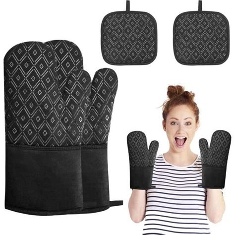 Ensemble De Gants De Four Et Maniques C R Sistants La