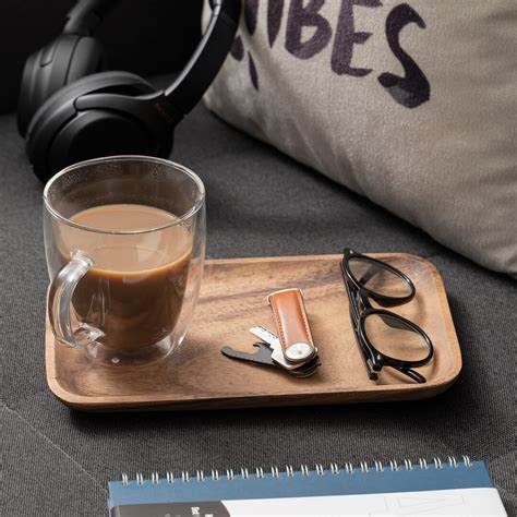 acacia wood desk tray rectangular xcm catchall tray