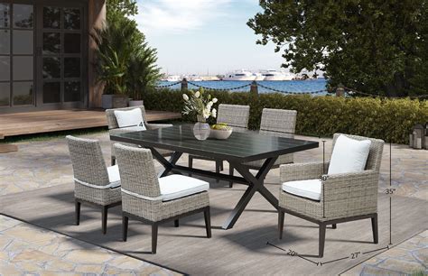 Latitude Run Wicksham Rectangular Person L Outdoor Dining Set