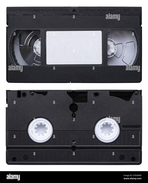 Isolated Front And Back Of A Retro Vintage Video Cassette Tape Vhs On A White Background Stock