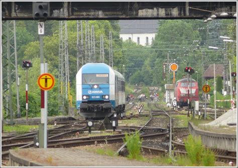 ALX86212 aus München mit der 223 066 AB B läuft in Lindau Hbf ein