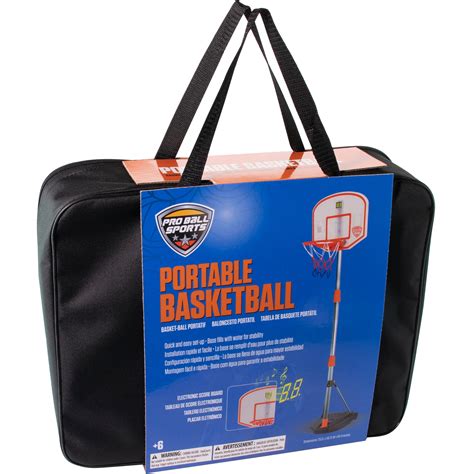 Pro Ball Portable Electronic Scoreboard Basketball Hoop for Kids, Adju ...