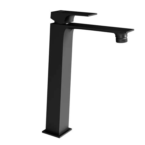 Miscelatore Lavabo Alto In Ottone Nero Opaco Slim