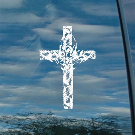 Cross Vinyl Decal Style 100