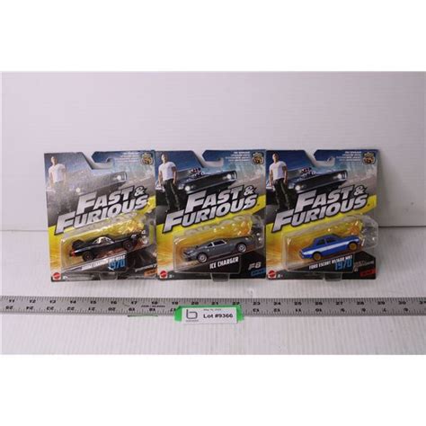 (3)Mattel Fast and Furious Toy Cars (NIB) - Bodnarus Auctioneering