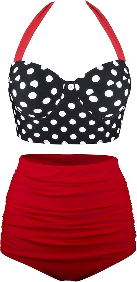 Vintage Bikini Retro Bikini High Waisted Swimsuits