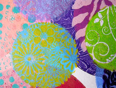 Printing With Gelli Arts® Gelli Arts® Stamping Layered Circles