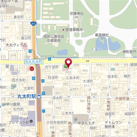 〒604 0871 京都府京都市中京区東洞院通竹屋町上る三本木町 の地図 Mapfan