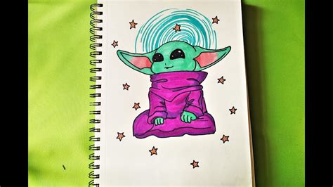 Cómo dibujar a baby yoda facil YouTube