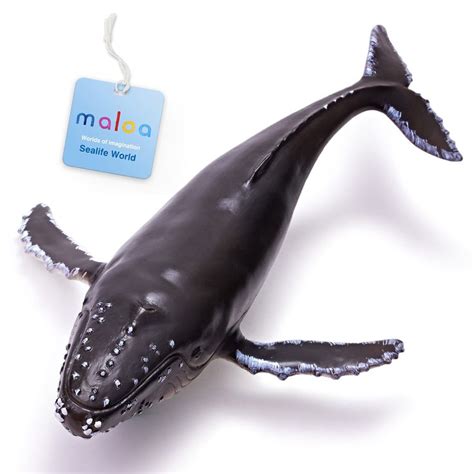 Maloa Humpback Whale Toy Hand Painted Realistic Figure