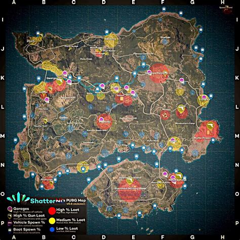 Pubg Map Loot Weapon Spawn Vehicle Spawn Locations Pubg Mobile Amino