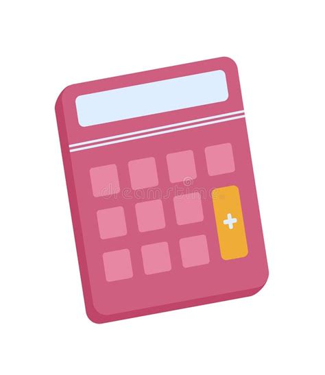 Pink Calculator Icon Cartoon Style Stock Illustration Illustration