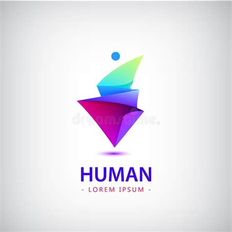 Logotipo Humano Con Plantilla De Diseño De Hoja Ilustración del Vector