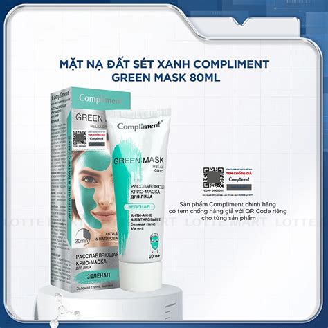 Mặt Nạ Đất Sét Xanh Compliment Green Mask Tuýp 80ml
