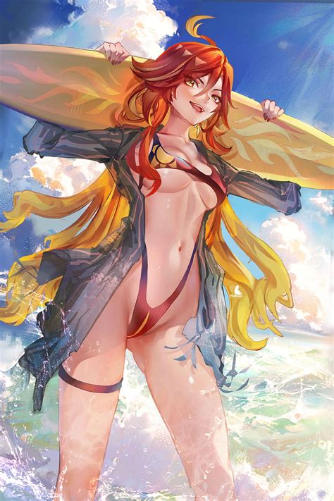 Sexy Swimsuit Mavuika Genshin Porn