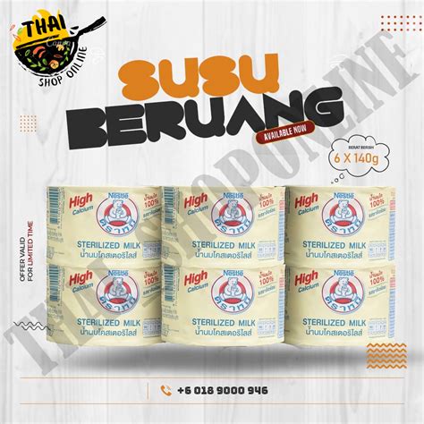 Nestle Bear Sterilized Milk Susu Beruang 140MLX6PCS Shopee Malaysia