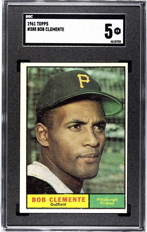 1961 Topps 388 Bob ROBERTO CLEMENTE Pittsburgh Pirates EX SGC 5 EBay