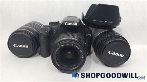Canon: DS126231, DSLR Camera W/2 Lenses - shopgoodwill.com