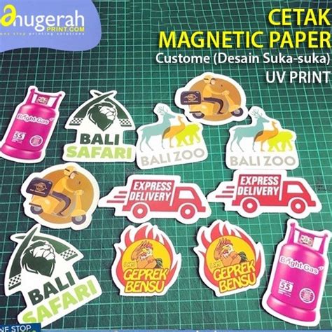 Jual Cetak Magnetic Paper Custome Uv Print Stiker Kulkas Magnet