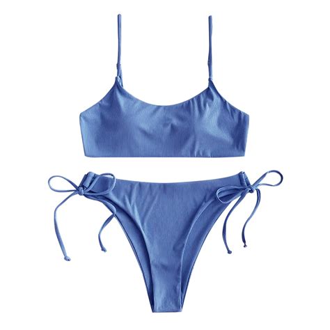 Padded Brazilian Thong Bikini Sets Push Up Two Piece Swimsuits For