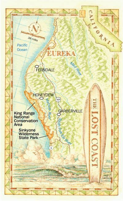 lost coast ca map west coast road trip adventure guide