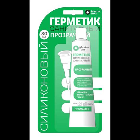 Герметик силиконовый Masterteks санитарный прозрачный 80 мл ️ купить по ...