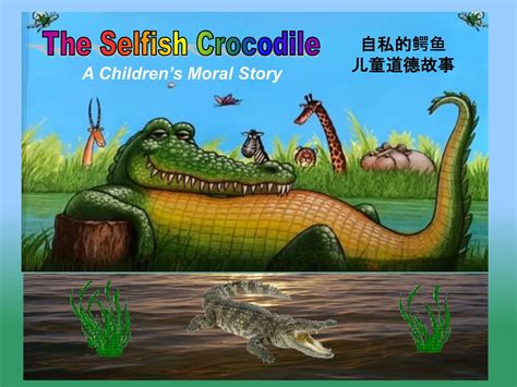 selfish crocodile  childrens moral story english chinesepptx
