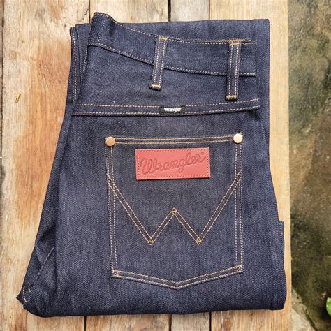 WRANGLER MWZ ผ้าดิบหนังไก่ 13 ออนช์ ของใหม่ของแท้ 100% กางเกงยีนส์ขา ...