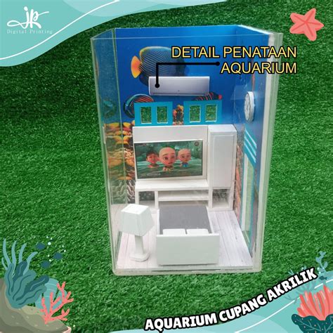 Jual AQUARIUM MINI Akuarium Soliter Mini Kamar Kos Ruangan Ikan Cupang